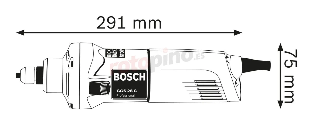 Amoladora Recta Bosch GGS 28 C » Rotopino.es - Imagen 2