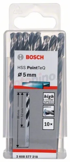 Broca 5mm (10pcs.) Bosch HSS PointTeQ » Rotopino.es