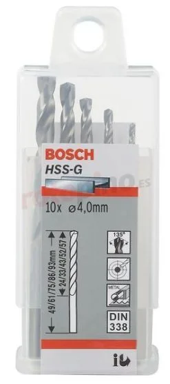 Broca Para Metal HSS-G, DIN 338 Bosch 2608595068 » Rotopino.es