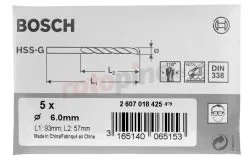 Brocas Para Metal HSS-G, DIN 340 Bosch 2608596820 » Rotopino.es