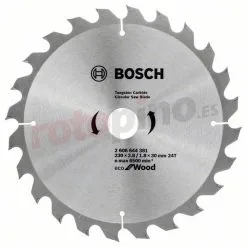 Disco De Sierra 230x30mm T24 Bosch ECO For Wood » Rotopino.es