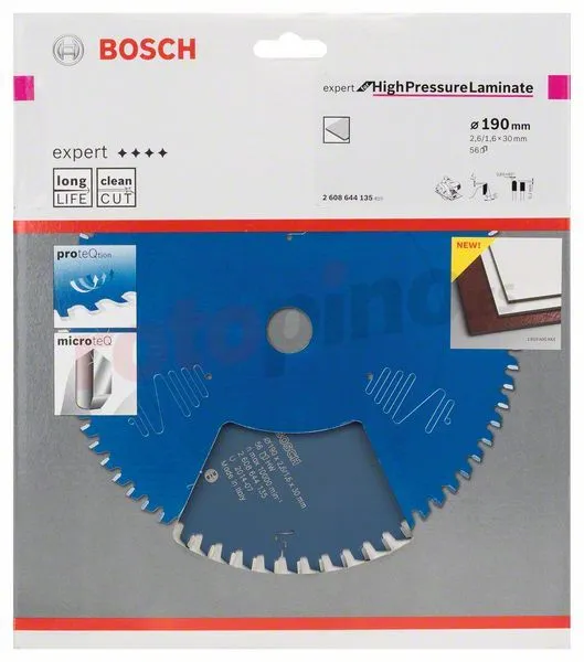 Disco De Sierra Circular 190x30mm T56 Bosch Expert For High Pressure Laminate » Rotopino.es - Imagen 2