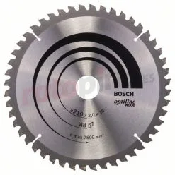 Disco De Sierra Circular Optiline Wood 210x30mm T48 Bosch 2608640430 » Rotopino.es