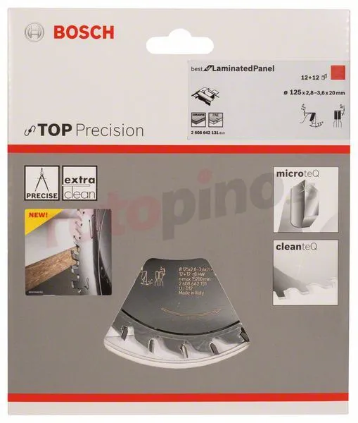 Hoja De Rayado Previo Top Precision Laminated Panel 125x20mm T24 Bosch » Rotopino.es - Imagen 2
