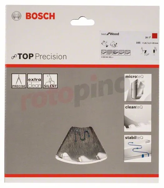 Hoja De Sierra Circular Best For Wood 165x20mm T20 Bosch 165x20x30T » Rotopino.es - Imagen 2