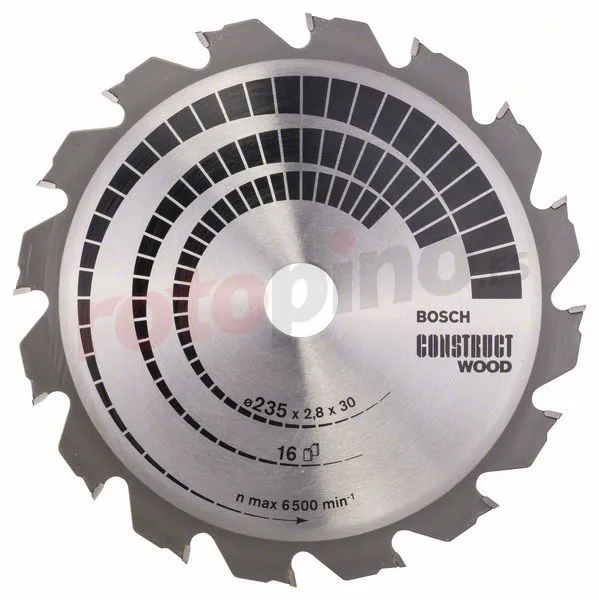 Hoja De Sierra Circular Construct Wood 235x30/25mm T16 Bosch » Rotopino.es