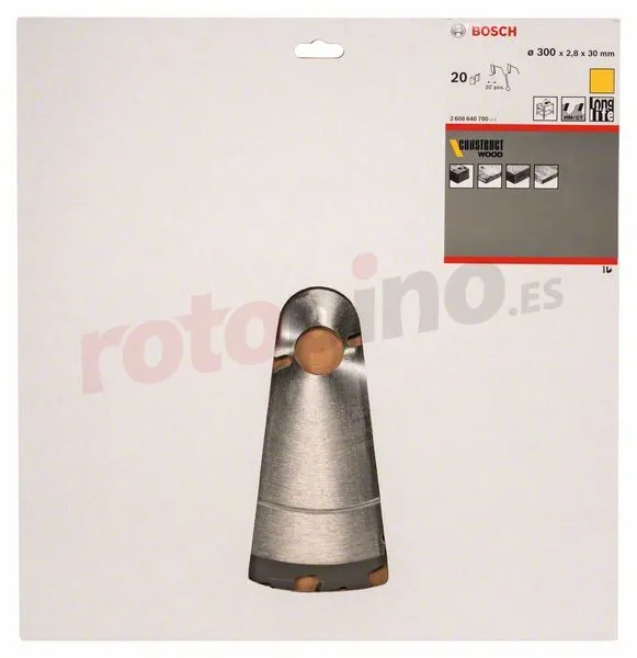 Hoja De Sierra Circular Construct Wood 300x30mm T20 Bosch 2608640700 » Rotopino.es - Imagen 2