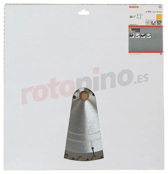 Hoja De Sierra Circular Construct Wood 400x30mm T28 Bosch 2608640703 » Rotopino.es - Imagen 2