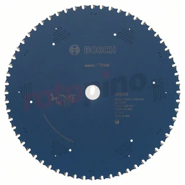 Hoja De Sierra Circular Expert For Steel 305x25,4mm T60 Bosch » Rotopino.es