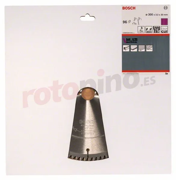 Hoja De Sierra Circular Multi Material 300x30mm T96 Bosch » Rotopino.es - Imagen 2