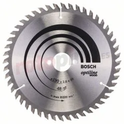 Hoja De Sierra Circular Optiline Wood 190x30mm T48 Bosch 2608640617 » Rotopino.es