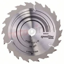 Hoja De Sierra Circular Speedline Wood 130x16mm T18 Bosch » Rotopino.es