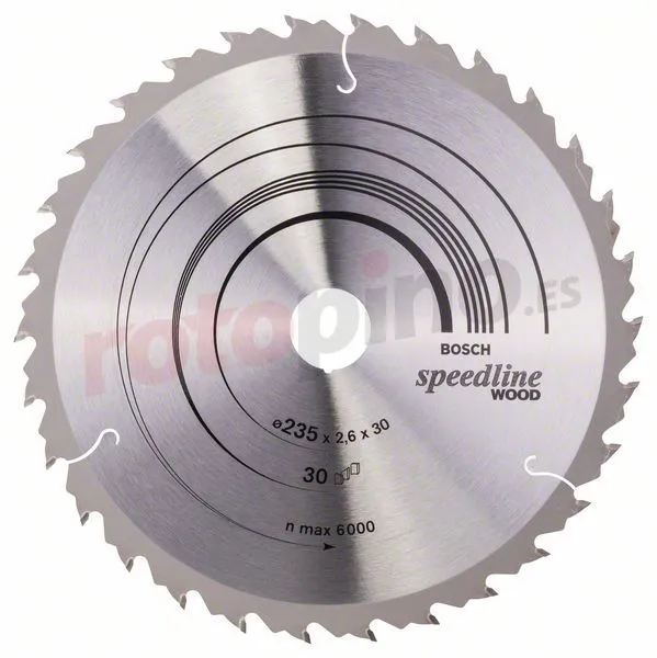 Hoja De Sierra Circular Speedline Wood 235x30/25mm T30 Bosch » Rotopino.es