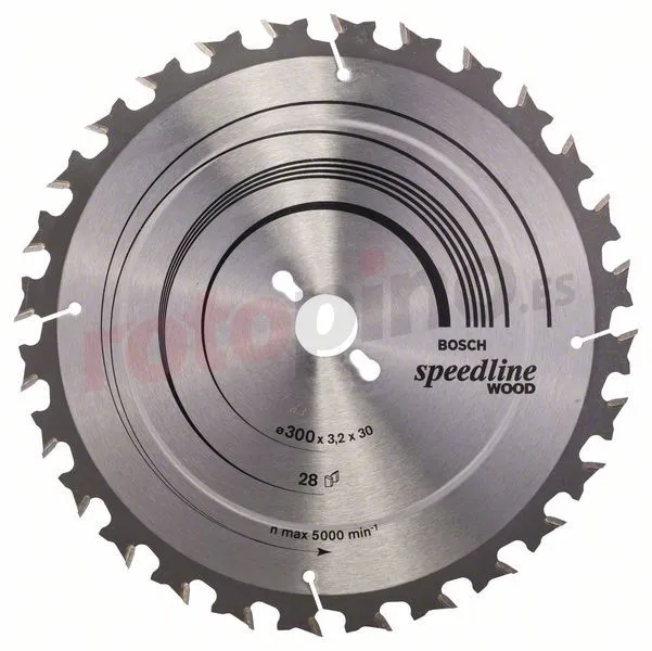 Hoja De Sierra Circular Speedline Wood 300x30mm T28 Bosch » Rotopino.es