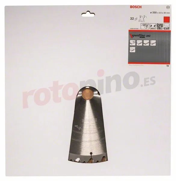 Hoja De Sierra Circular Speedline Wood 350x30mm T32 Bosch » Rotopino.es - Imagen 2