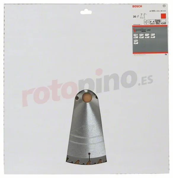 Hoja De Sierra Circular Speedline Wood 400x30mm T36 Bosch » Rotopino.es - Imagen 2