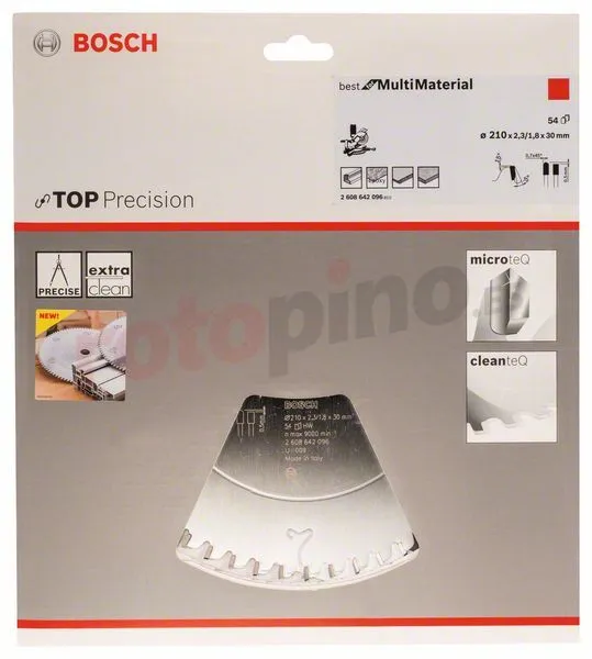 Hoja De Sierra Circular Top Precision Best For Multi Material 210x30mm T54 Bosch » Rotopino.es - Imagen 2