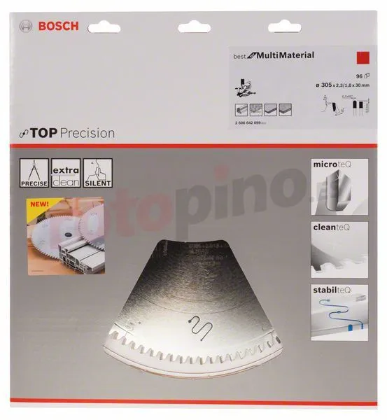 Hoja De Sierra Circular Top Precision Best For Multi Material 305x30mm T96 Bosch » Rotopino.es - Imagen 2