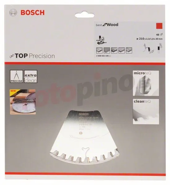 Hoja De Sierra Circular Top Precision Best For Wood 210x30mm T48 Bosch » Rotopino.es - Imagen 2