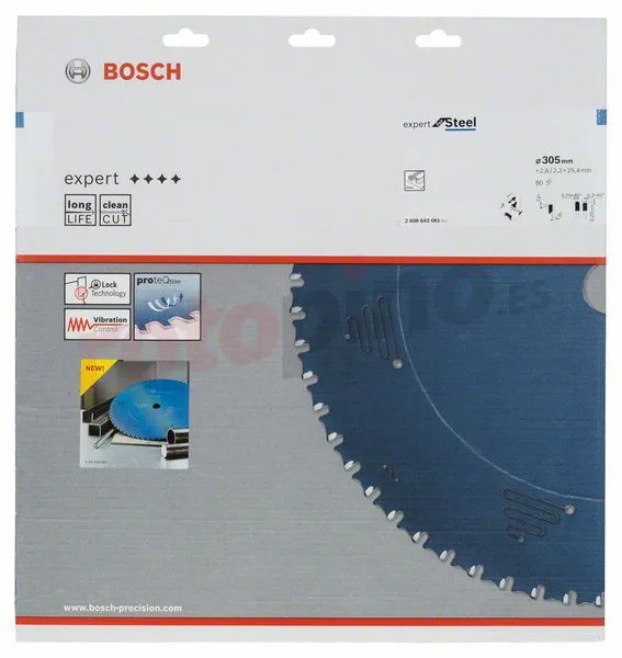 Hoja De Sierra Expert For Steel 305x25,4mm Z80 Bosch » Rotopino.es - Imagen 2