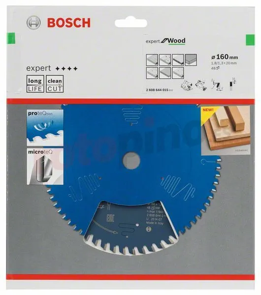 Hoja De Sierra Expert For Wood 160x20mm Z48 Bosch 2608644015 » Rotopino.es - Imagen 2