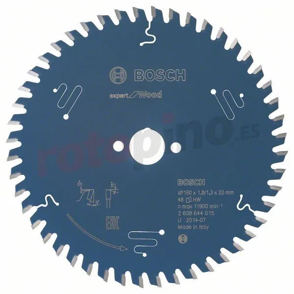 Hoja De Sierra Expert For Wood 160x20mm Z48 Bosch 2608644015 » Rotopino.es