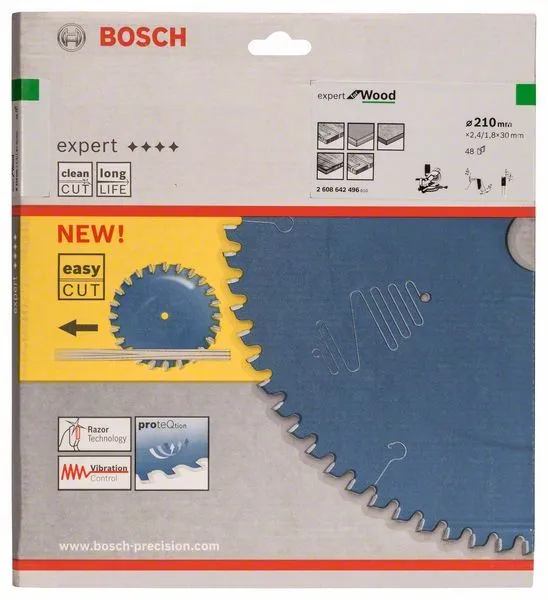 Hoja De Sierra Expert For Wood 210x30mm Z48 Bosch 2608642496 » Rotopino.es - Imagen 2