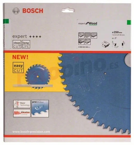 Hoja De Sierra Expert For Wood 250x30mm Z80 Bosch 2608642500 » Rotopino.es - Imagen 2