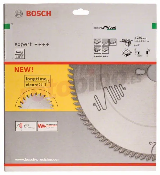 Hoja De Sierra Expert Para Madera 250x30mm Z40 Bosch » Rotopino.es - Imagen 2