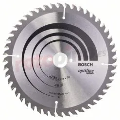 Hoja De Sierra Optiline Wood 230x30mm T48 Bosch » Rotopino.es
