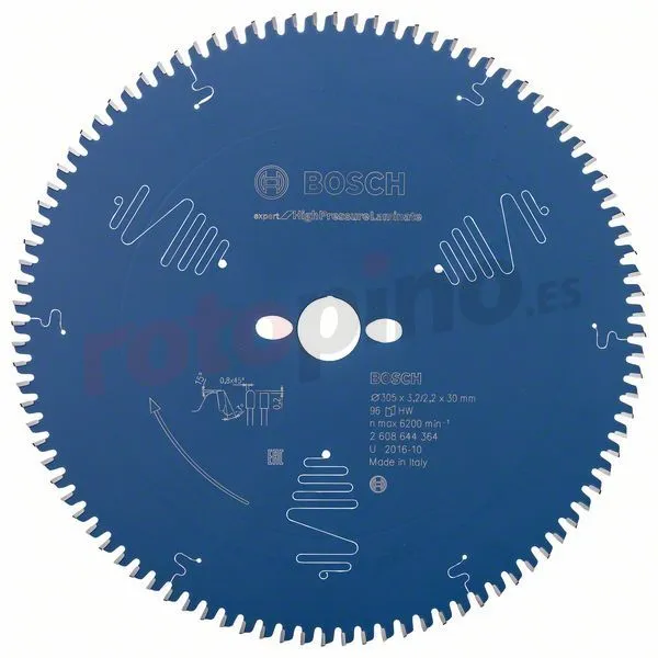 Hojas De Sierra 305x30mm T96 Bosch Expert For High Pressure Laminate » Rotopino.es