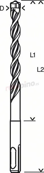 Juego De 5 Brocas Para Martillos Perforadores Robust Line SDS-plus-5 Bosch SDS Plus-5 Robust Line » Rotopino.es - Imagen 3