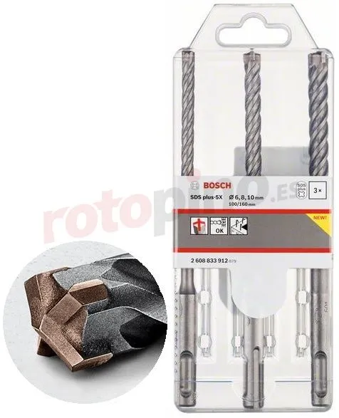 Juego De Brocas 3 Uds. Bosch SDS-plus 5X » Rotopino.es