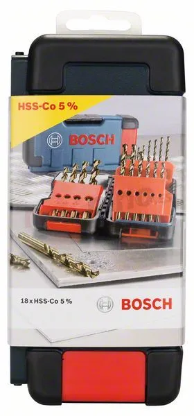 Juego De Brocas De Metal HSS-Co Toughbox De 18 Piezas, DIN 338, 135 ° Bosch » Rotopino.es