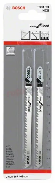 Juego De Cuchillas T301CD, 2pcs. Bosch Clean For Wood » Rotopino.es