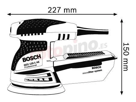 Lijadora Excéntrica Bosch GEX 125-1 AE » Rotopino.es - Imagen 5