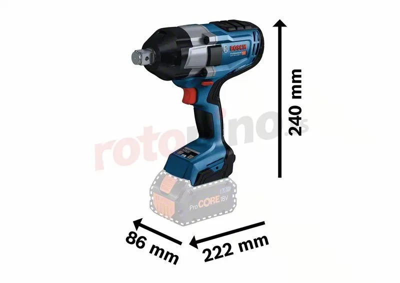 Llave De Impacto Bosch GDS 18V-1050 H » Rotopino.es - Imagen 2