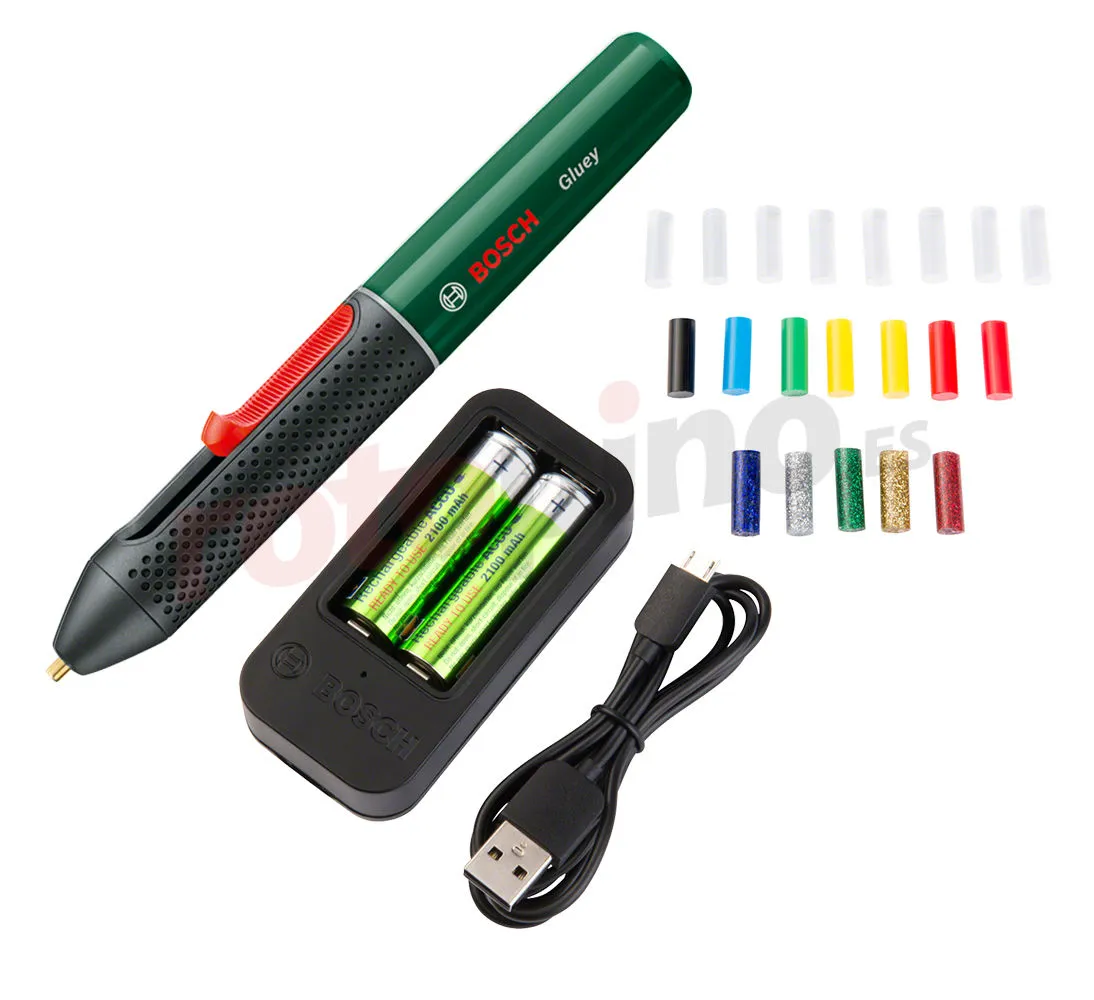 Pistola De Pegamento Bosch GLUEY Evergreen » Rotopino.es