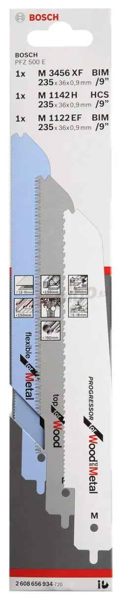 Set De 3 Hojas De Sierra De Calar Para La Multisierra PFZ 500 E De Bosch Bosch » Rotopino.es
