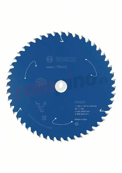 Sierra De Dientes 184x20mm, 48 Bosch Expert For Wood » Rotopino.es