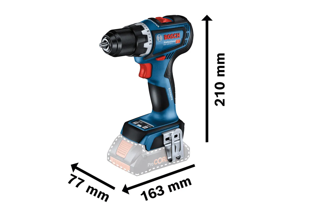 Taladro Atornillador Bosch GSR 18V-90 C 2x5.0Ah » Rotopino.es - Imagen 2