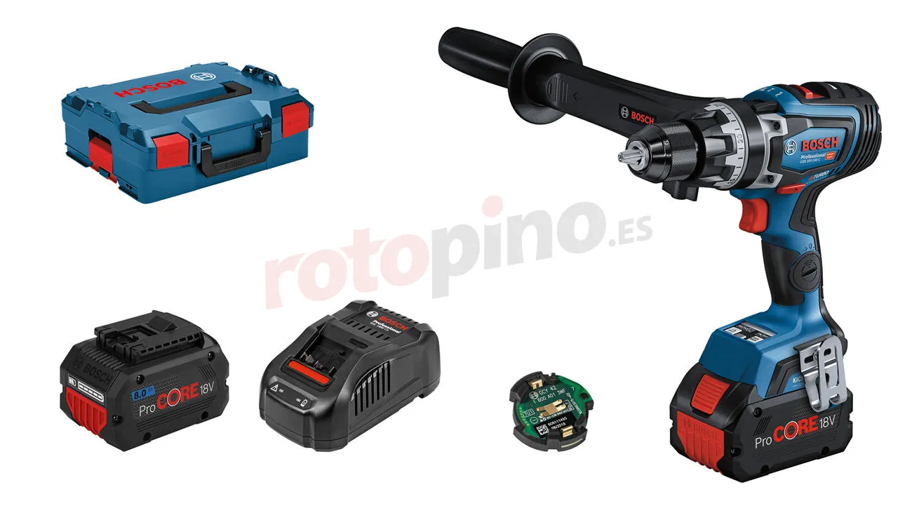 Taladro Atornillador De Impacto Bosch GSB 18V-150 C 2x8.0Ah » Rotopino.es