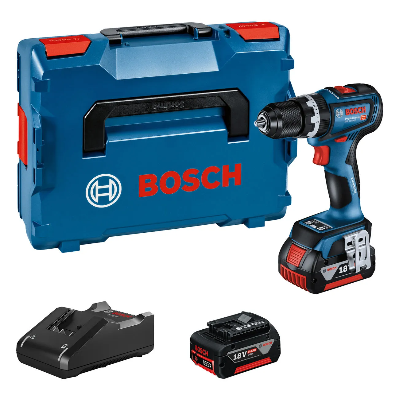 Taladro Atornillador De Impacto Bosch GSB 18V-90 C 2x5.0Ah » Rotopino.es